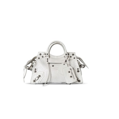 BALENCIAGA NEO CAGOLE CITY IN WHITE 700451210BQ1000 (38.9*24.9*17cm)